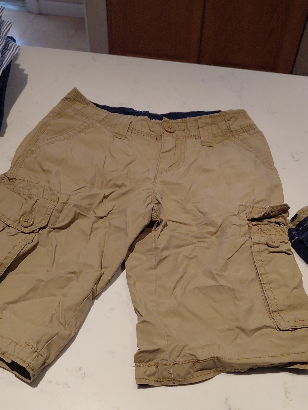 Khaki Cargo Shorts - Lightweight Summer Utility